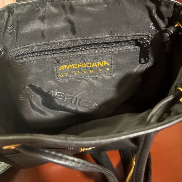 Sharif Black Leather small Backpack - Picture 2 of 3